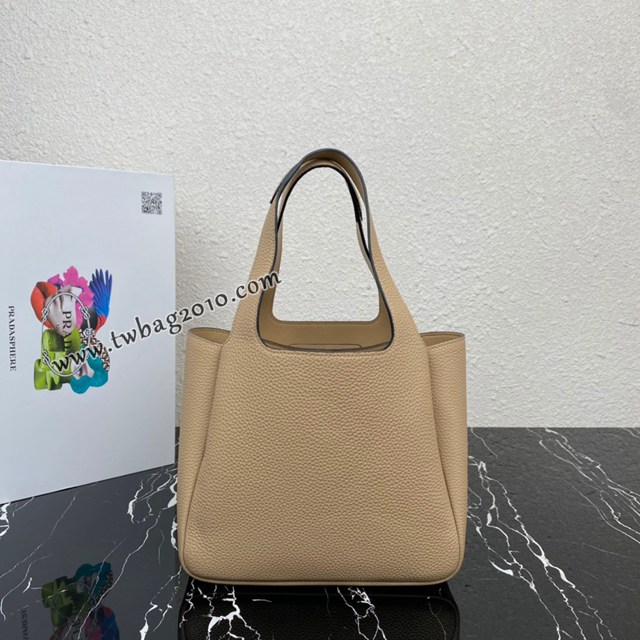 Prada專櫃新款大號菜籃子水桶包 1BG335 普拉達小牛皮菜籃子托特腋下包 csp1621